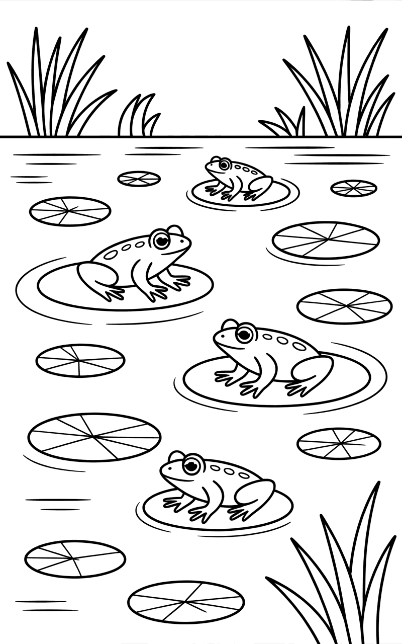 तालाब में मेढक