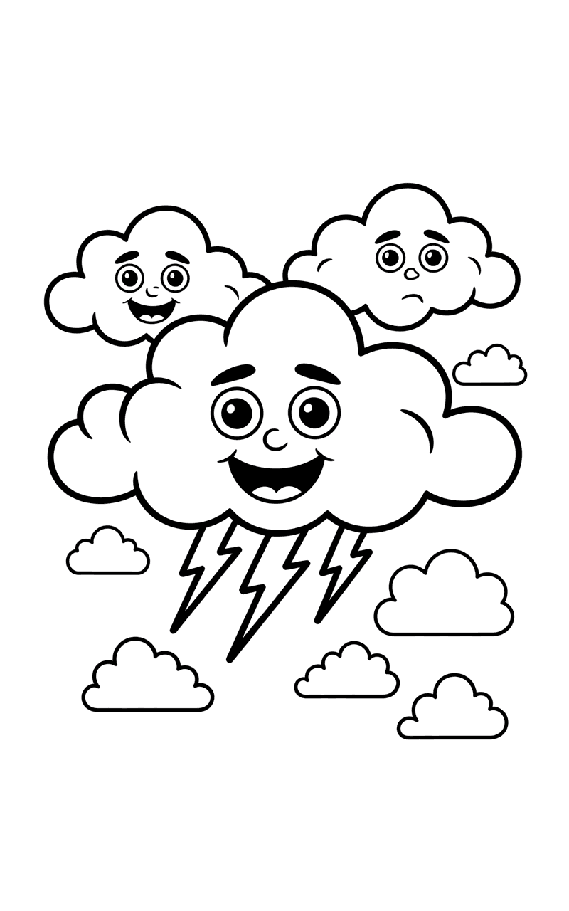 मज़ेदार तूफानी बादल