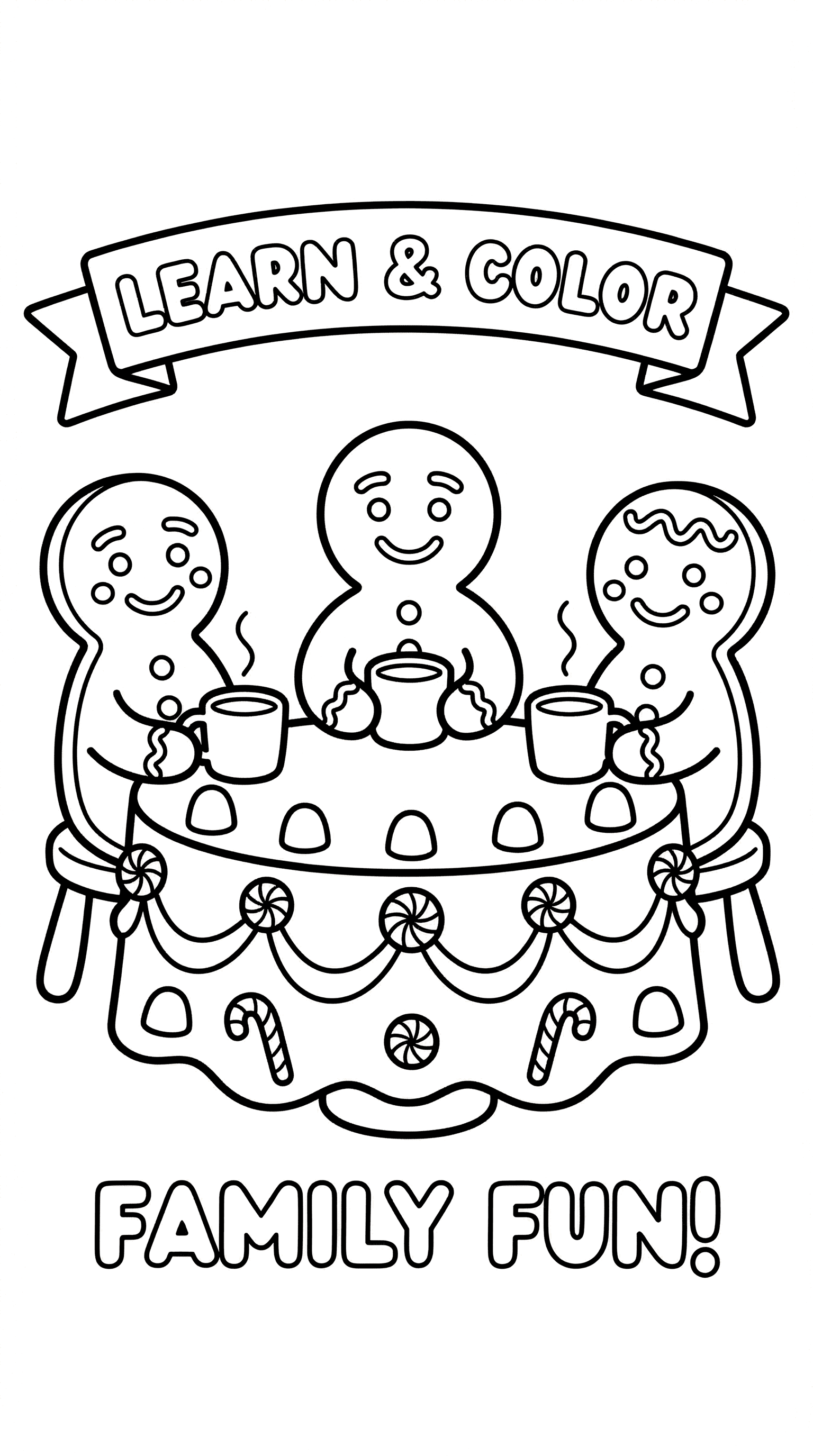 Gingerbread Family at the Table