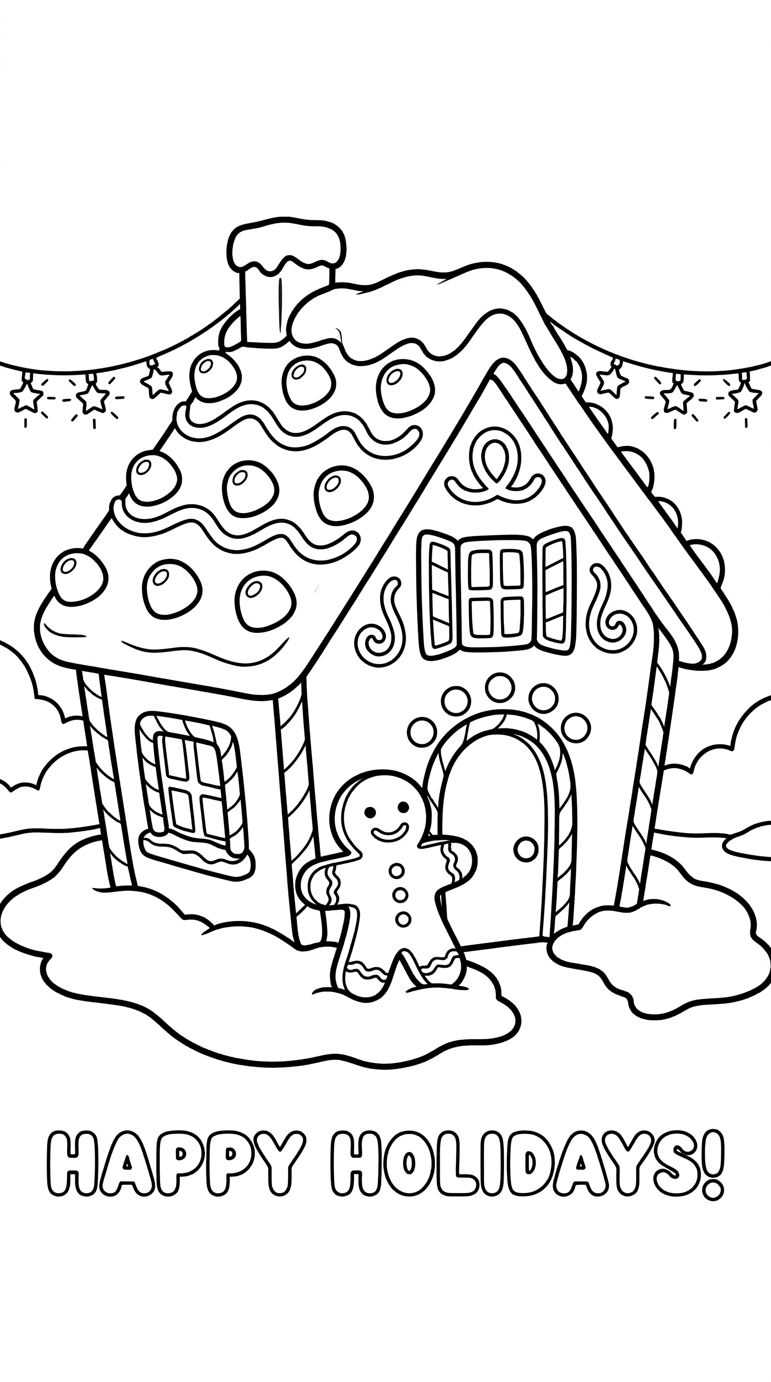 Gingerbread House with Frosting Roof