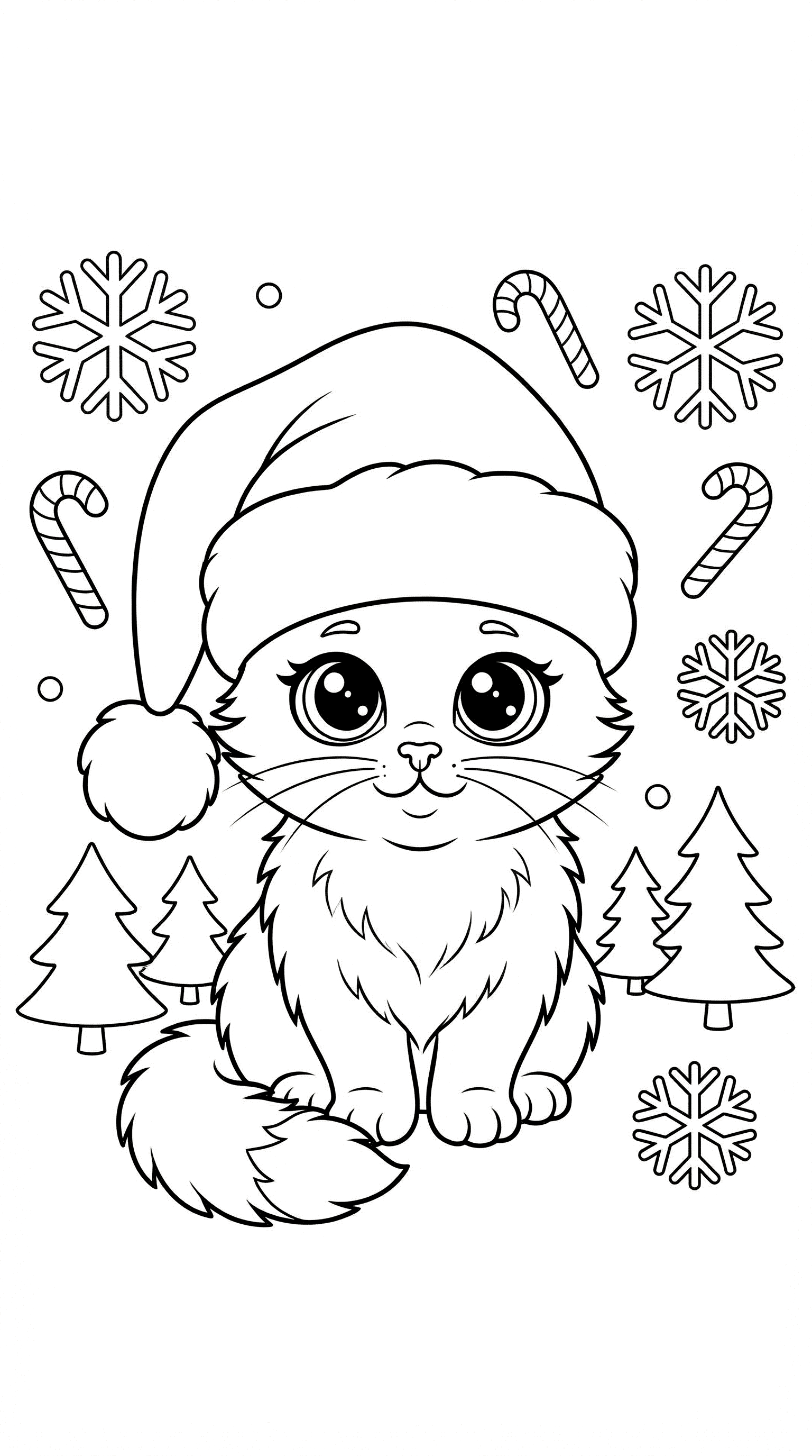 Kitty with Santa Hat