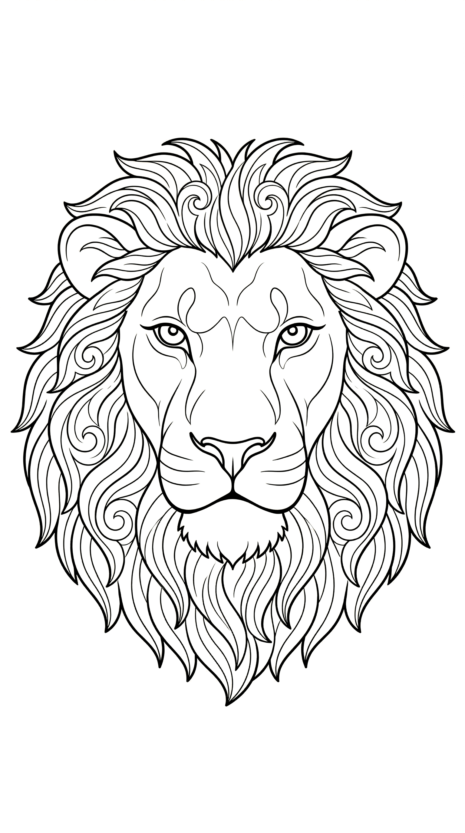 Portrait de lion majestueux