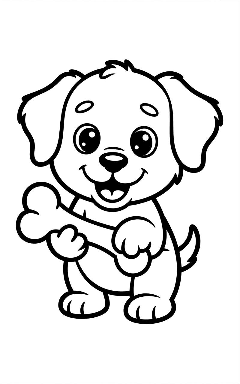 হাড় সহ কুকুরছানা