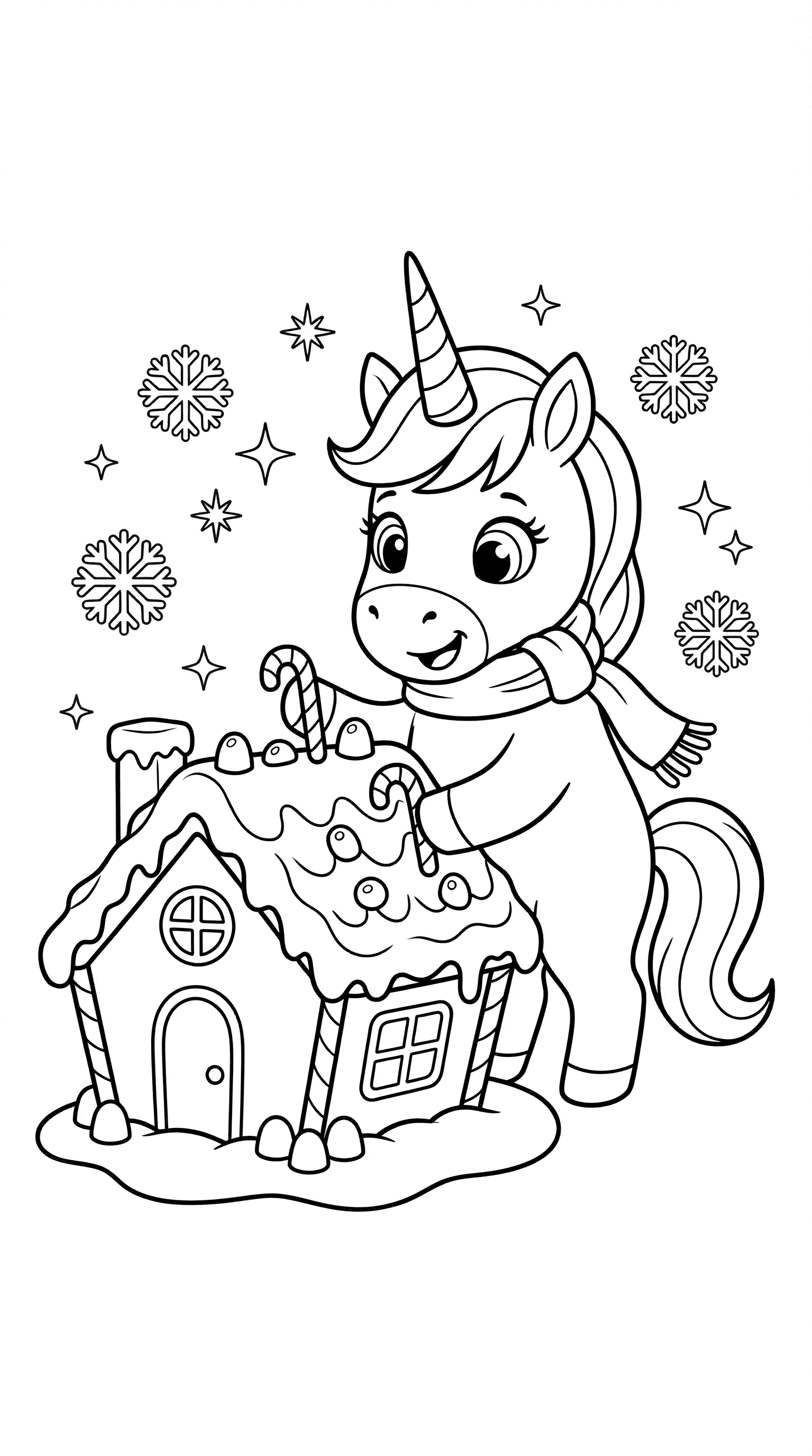 Unicorn Decorating Gingerbread House