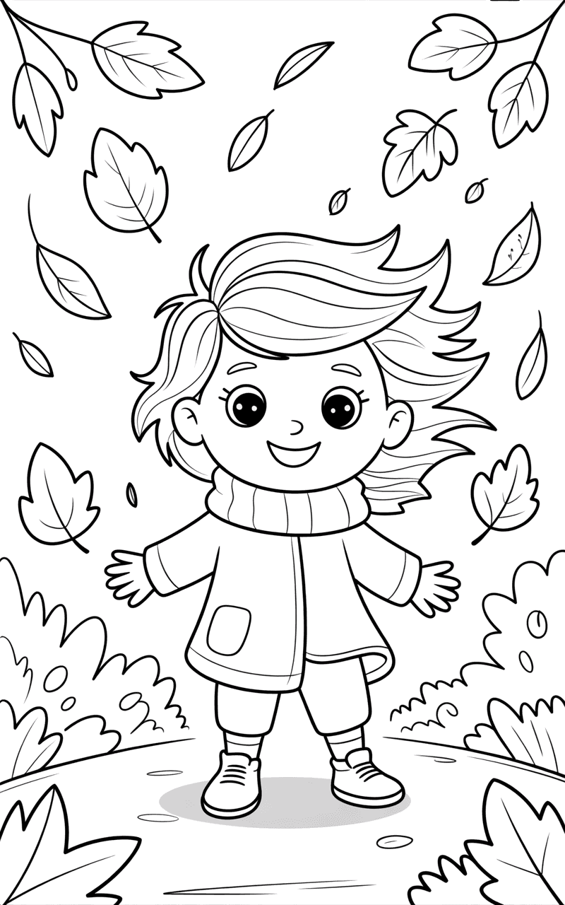 風に舞う秋の葉