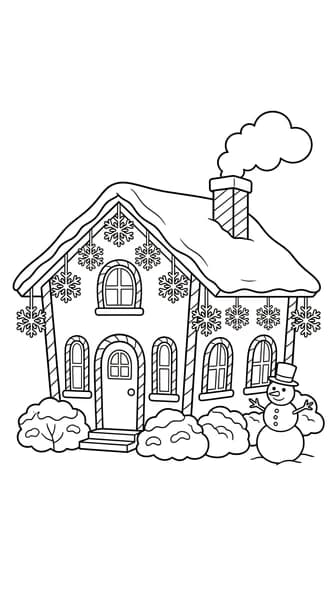 Decorated Winter House