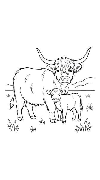 Highland Cow Family