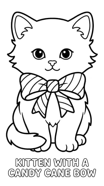 Kitty with Big Candy Bow