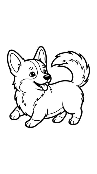Playful Corgi
