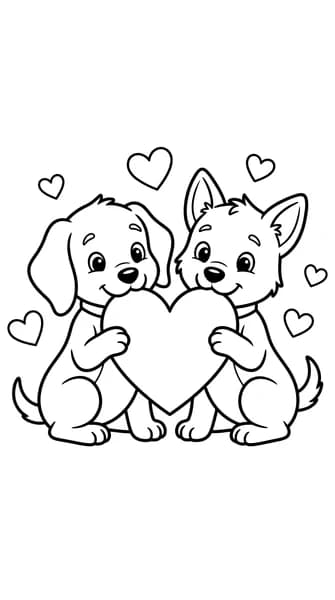 Puppy Valentine Friends