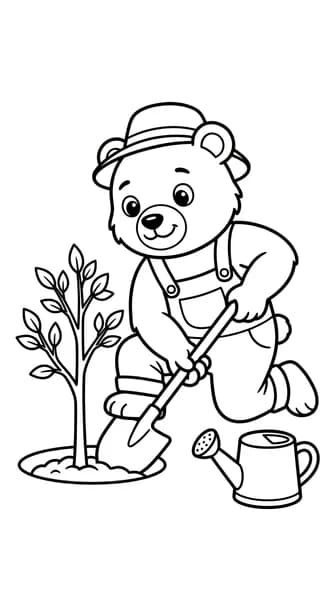Tree Planting Bear